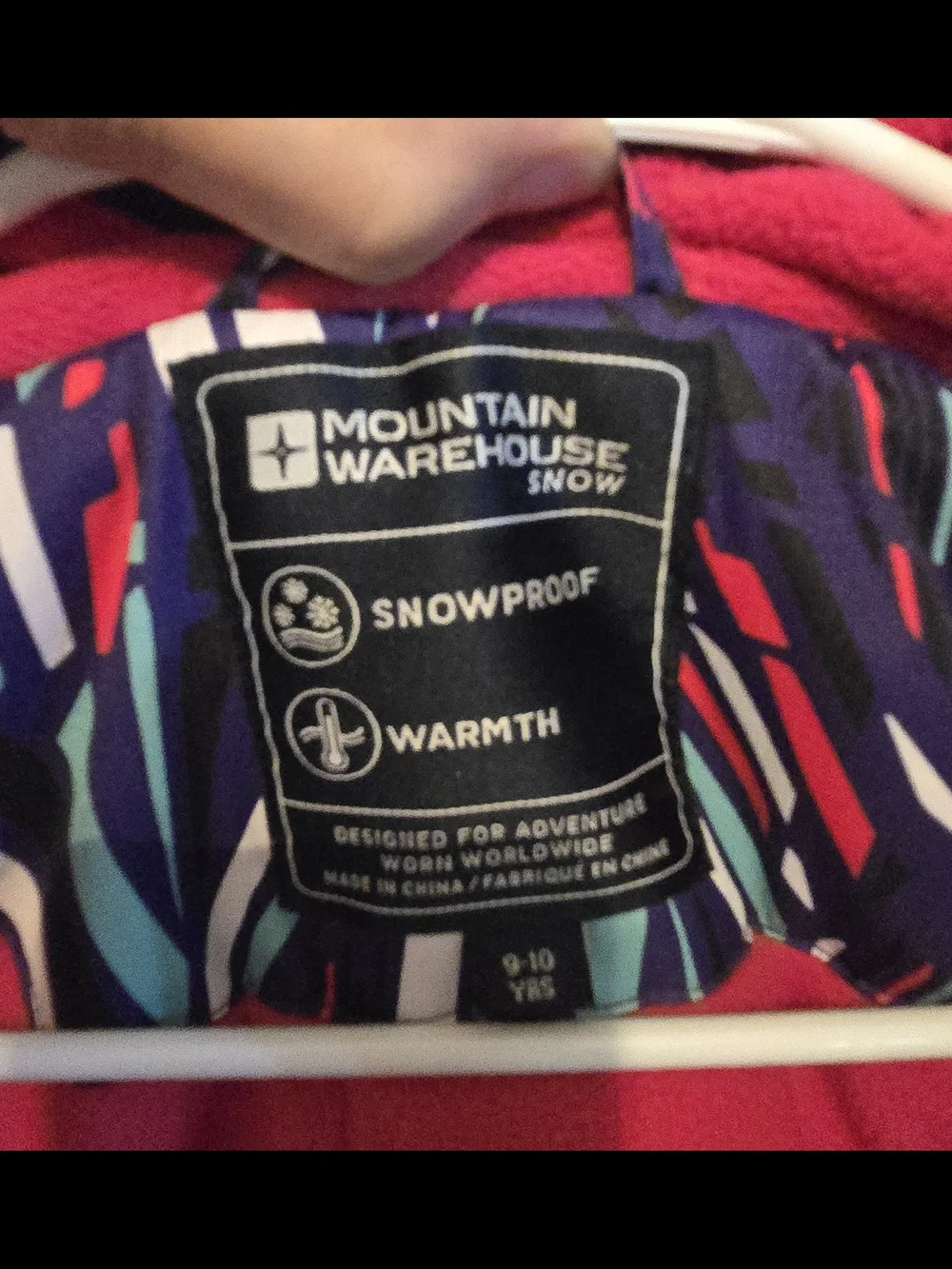 Mountain Warehouse Kids Snowproof Ski Jacket Size 9-10 Years